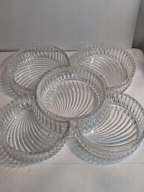 Mikasa Heavy Shell Design Crystal Vision Relish or Dip Tray 5 part Server